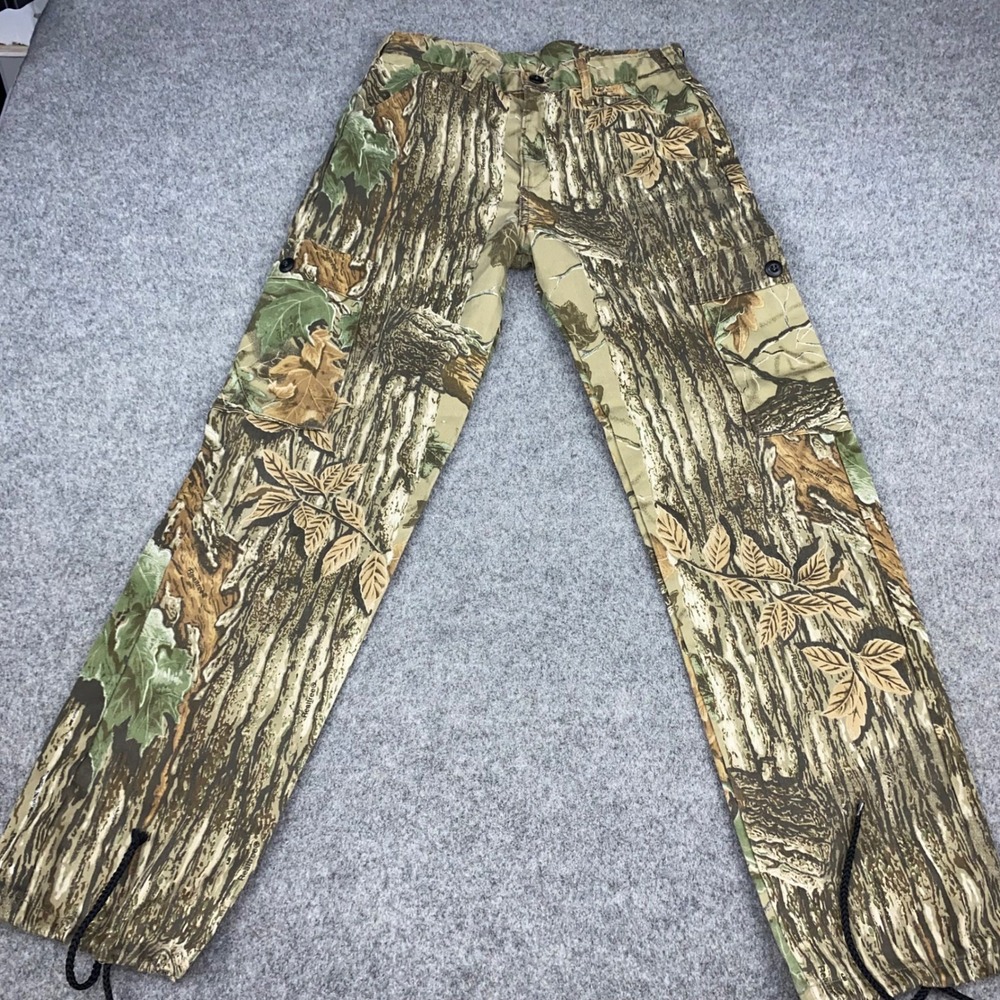 VTG Liberty Realtree Camo Cargo Pants Mens Small Regular Green Brown Hunting